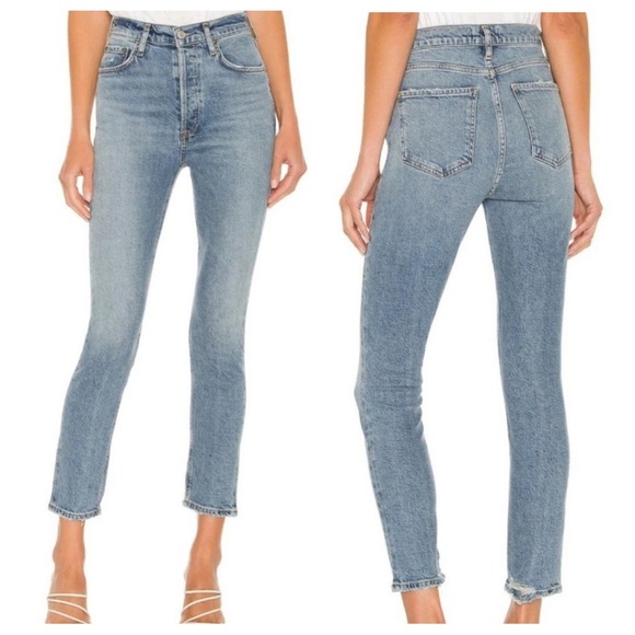 AGOLDE Denim - AGOLDE Nico High Rise Slim Jeans Chronicle Blue Size 28